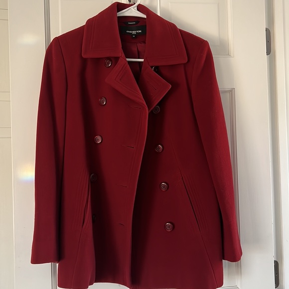 Jones New York wood coat - burgundy - Picture 3 of 3